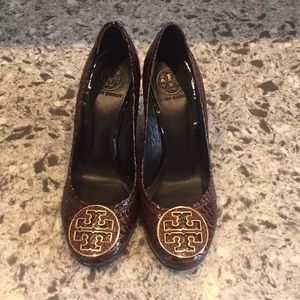 Tory Burch Snakeskin Wedge